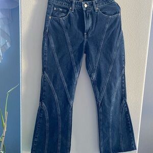 Women's Blue Flared Jeans in Size 28